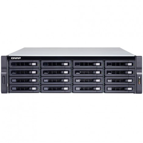 QNAP QNAP TDS-16489U-SA116 (+4)-Bay TurboNAS, SAS 12G, SAS/SATA 6G, Xeon E5-2620 v3 2.4GHz, 64GB  RAM, 4-LAN, 10G-ready, iSCSI, RAID 0,1, 5, 6, 10, 5+spare, 6+spare, 10+spare, global hot spare, max 32 GB RAM, max 8-LAN, PCIe expansion slot x4,  redundant