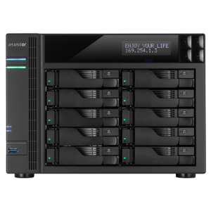 Asustor 10x 2.5" / 3.6" SATAII / SATAIII or SSD Intel Core i3-4330 3.5GHz (Dual-Core) 2 GB SO-DIMM DDR3